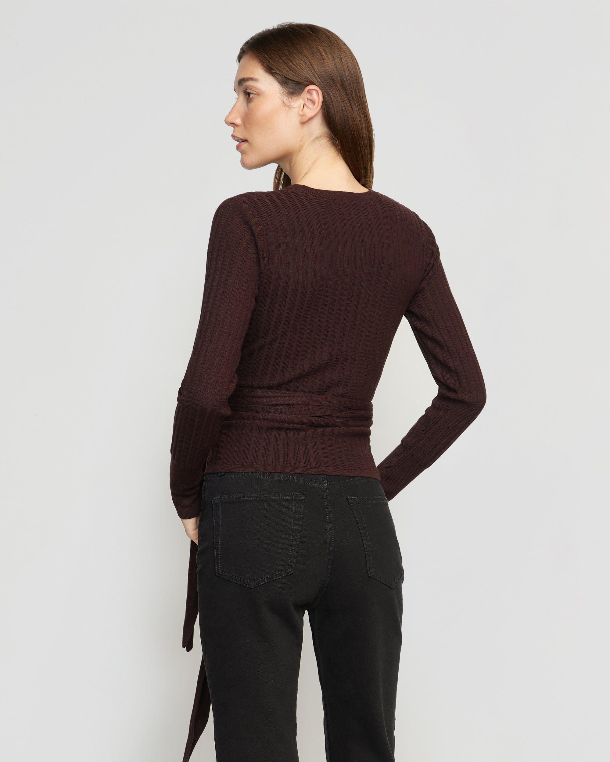 Deniza Tie-Front Ribbed Sweater Product Image