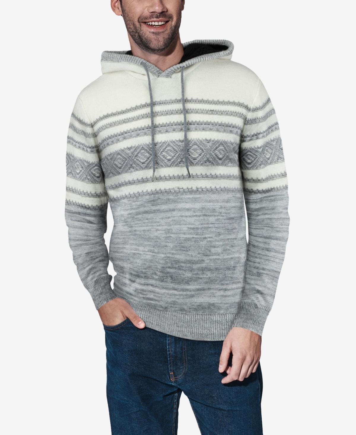 X-Ray Mens Stripe Pattern Hooded Sweater Product Image