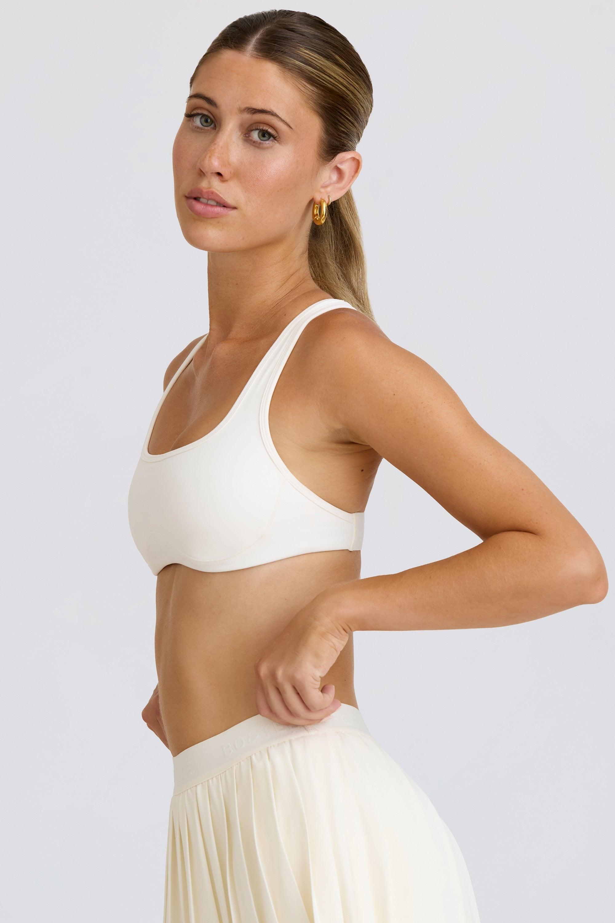 Soft Active Sports Bra in White Product Image