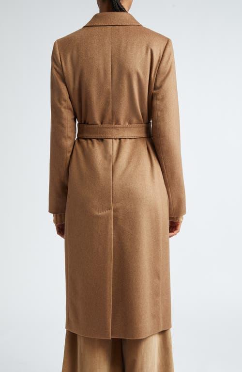 Nyssa Belted Cashmere Long Coat In Brown Product Image