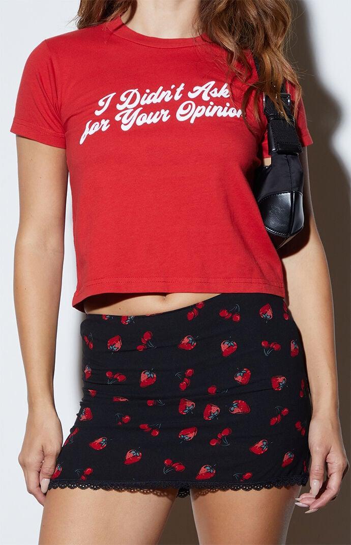 Women's Didn't Ask For Your Opinion Skimmer T-Shirt Product Image