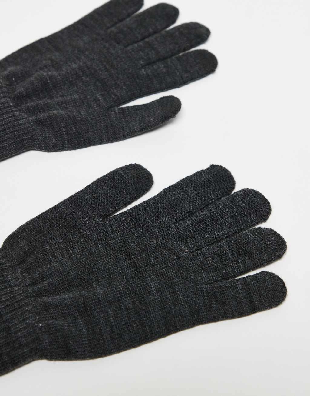 Vero Moda touchscreen gloves in dark gray melange Product Image