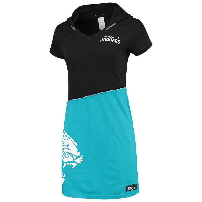 Womens Refried Apparel Black Jacksonville Jaguars Hooded Mini Dress - Black Product Image