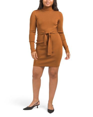 Sofia Turtleneck Racer Mini Dress for Women | Polyester/Rayon Product Image