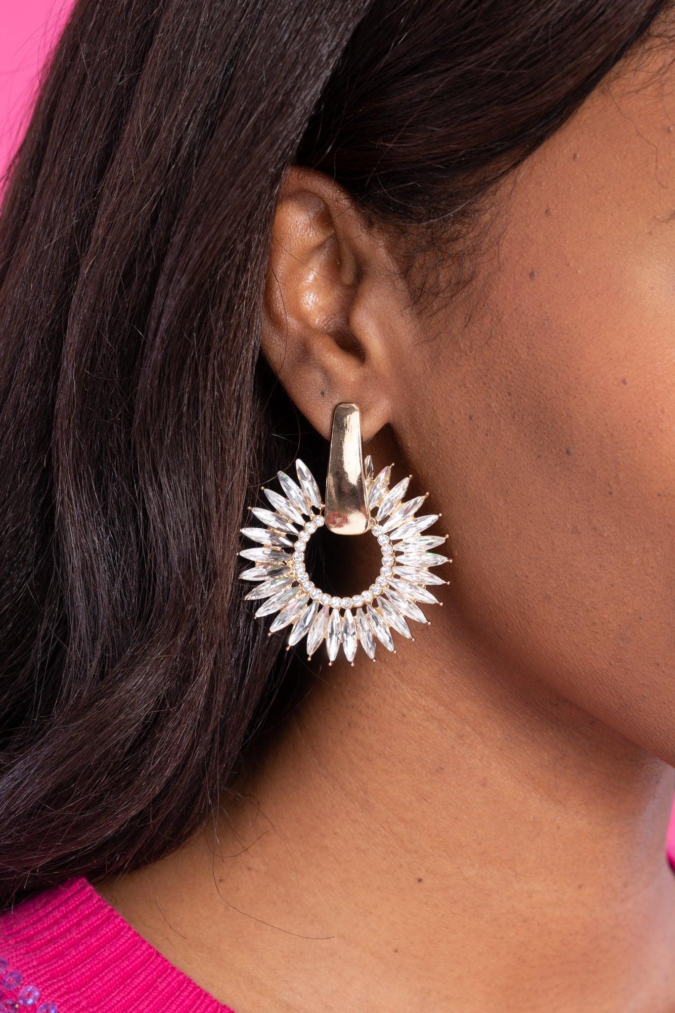 Regal Elegance White Earrings Product Image