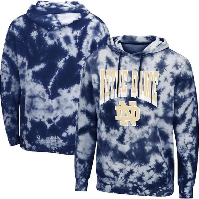 Mens Colosseum Notre Dame Fighting Irish Fanatic Tie-Dye Pullover Hoodie Blue Product Image