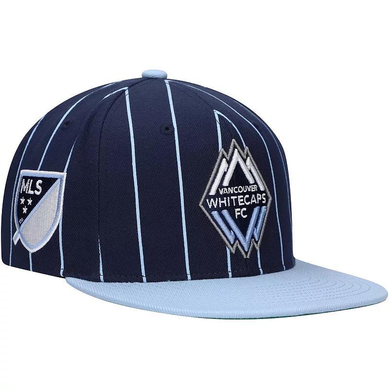 Mens Mitchell & Ness Navy Vancouver Whitecaps FC Team Pin Snapback Hat, Vwc Blue Product Image