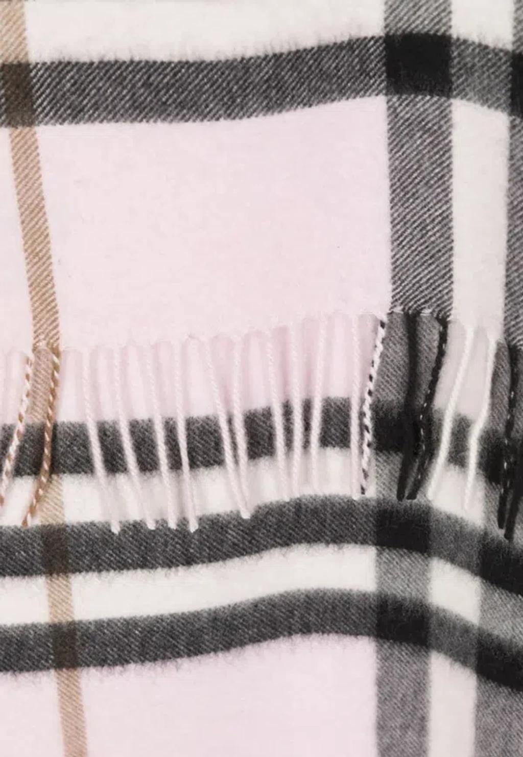 BURBERRY Check-pattern Cashmere Scarf In Pink product image