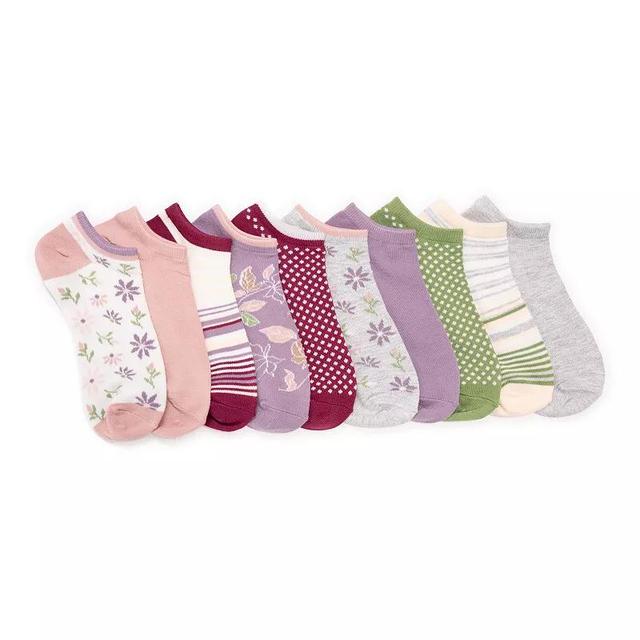 Womens MUK LUKS Low Cut Socks 10-Pack Product Image