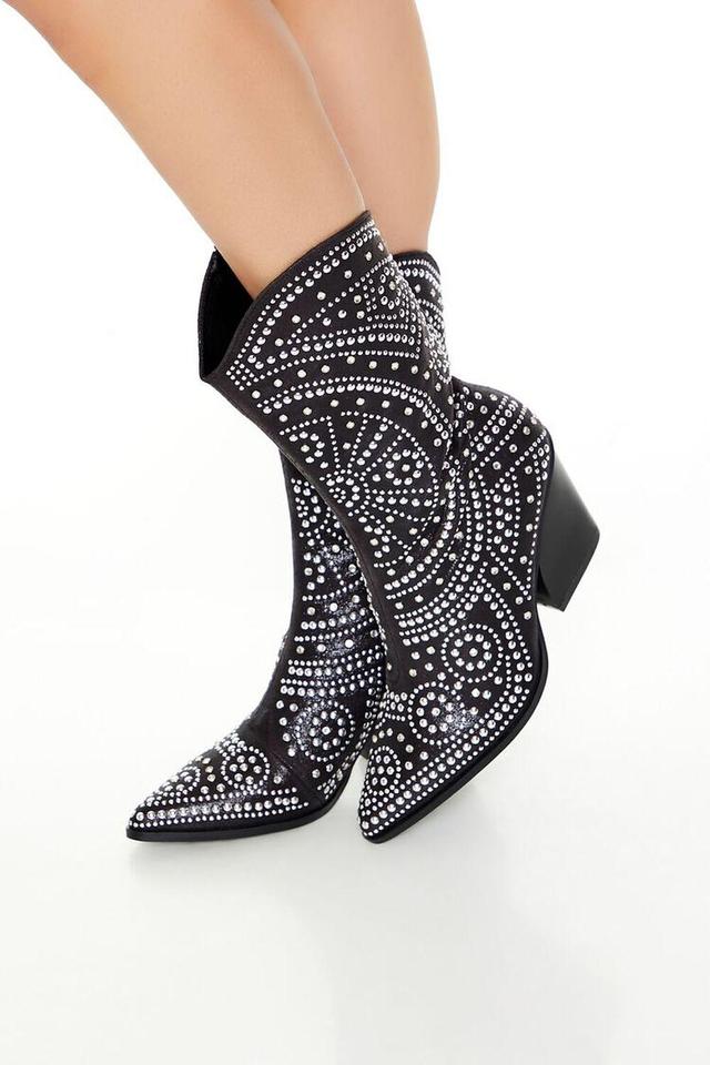 Studded Faux Leather Cowboy Boots | Forever 21 Product Image