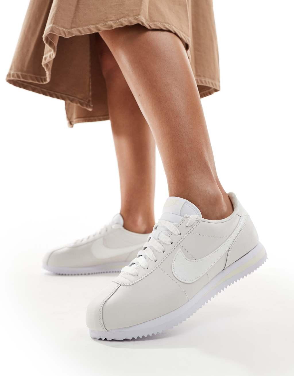 Nike Cortez leather sneakers in off white  product image