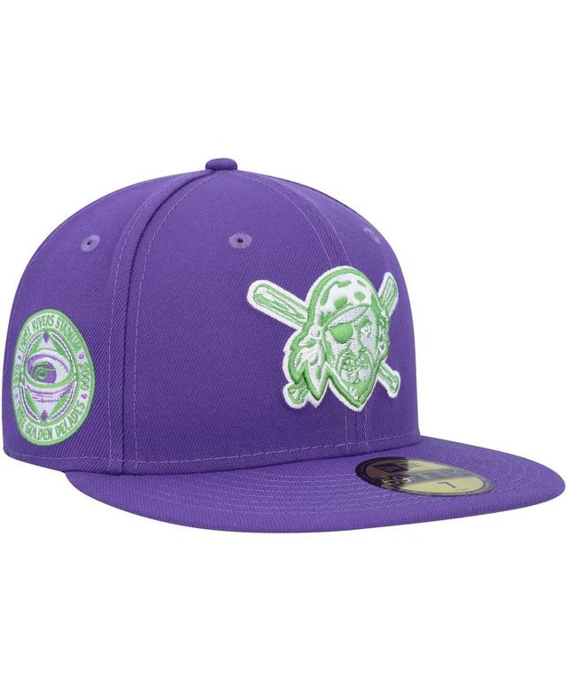 Mens New Era Purple Pittsburgh Pirates Lime Side Patch 59FIFTY Fitted Hat Product Image