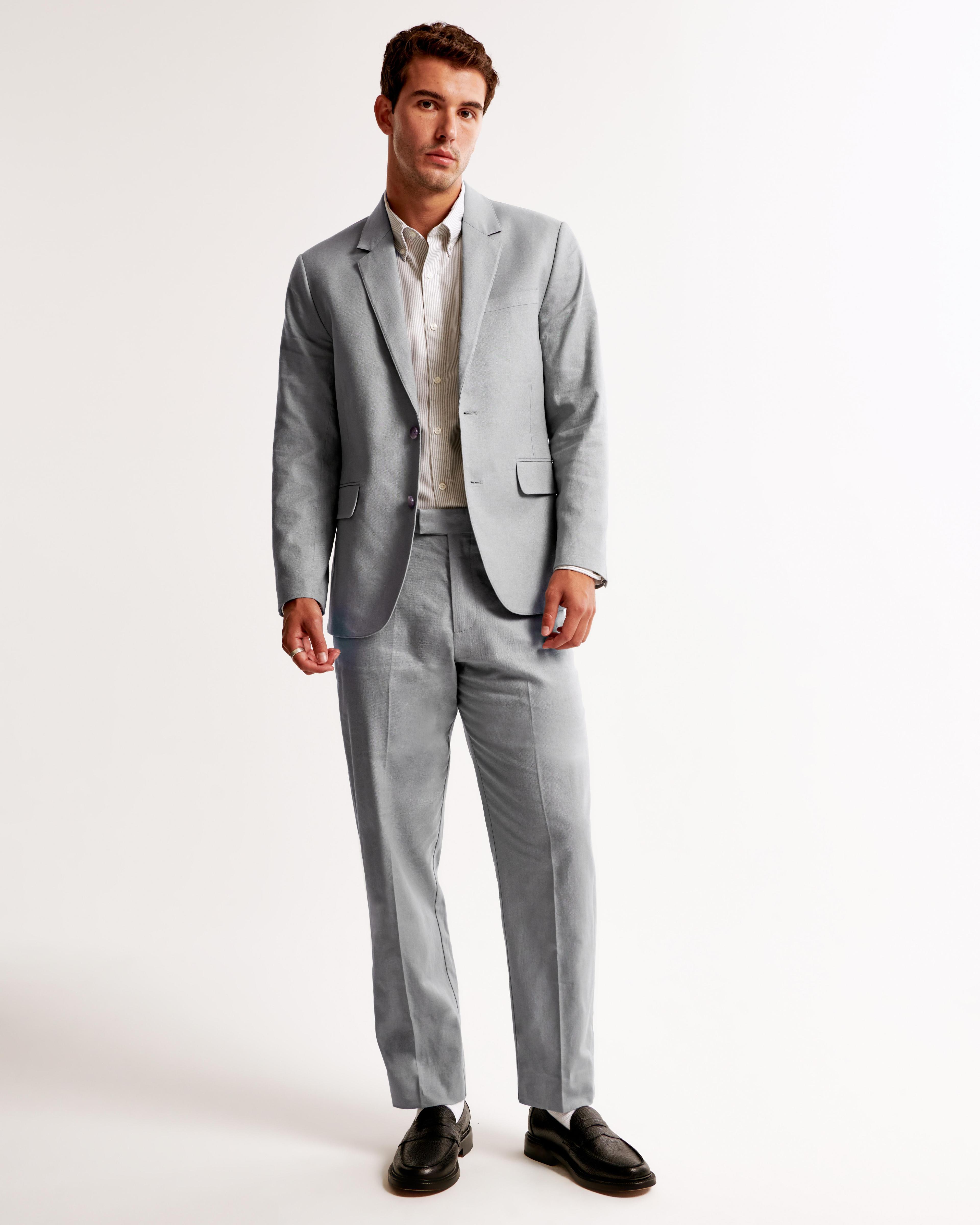 The A&F Collins Tailored Linen-Blend Suit Pant Product Image