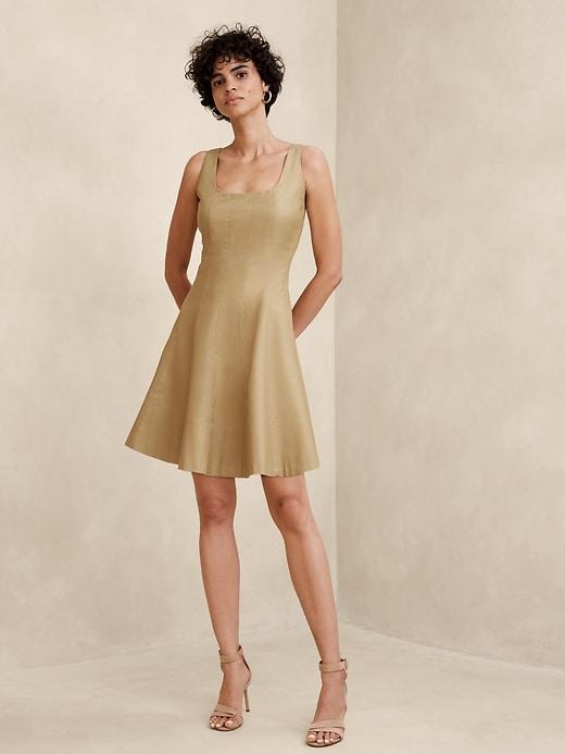 Twill Seamed Mini Dress product image