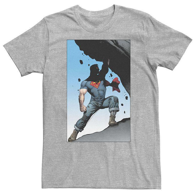 Big & Tall DC Comics Superman Power Lift Comic Poster Tee, Mens, Size: XL Tall, Med Grey Product Image