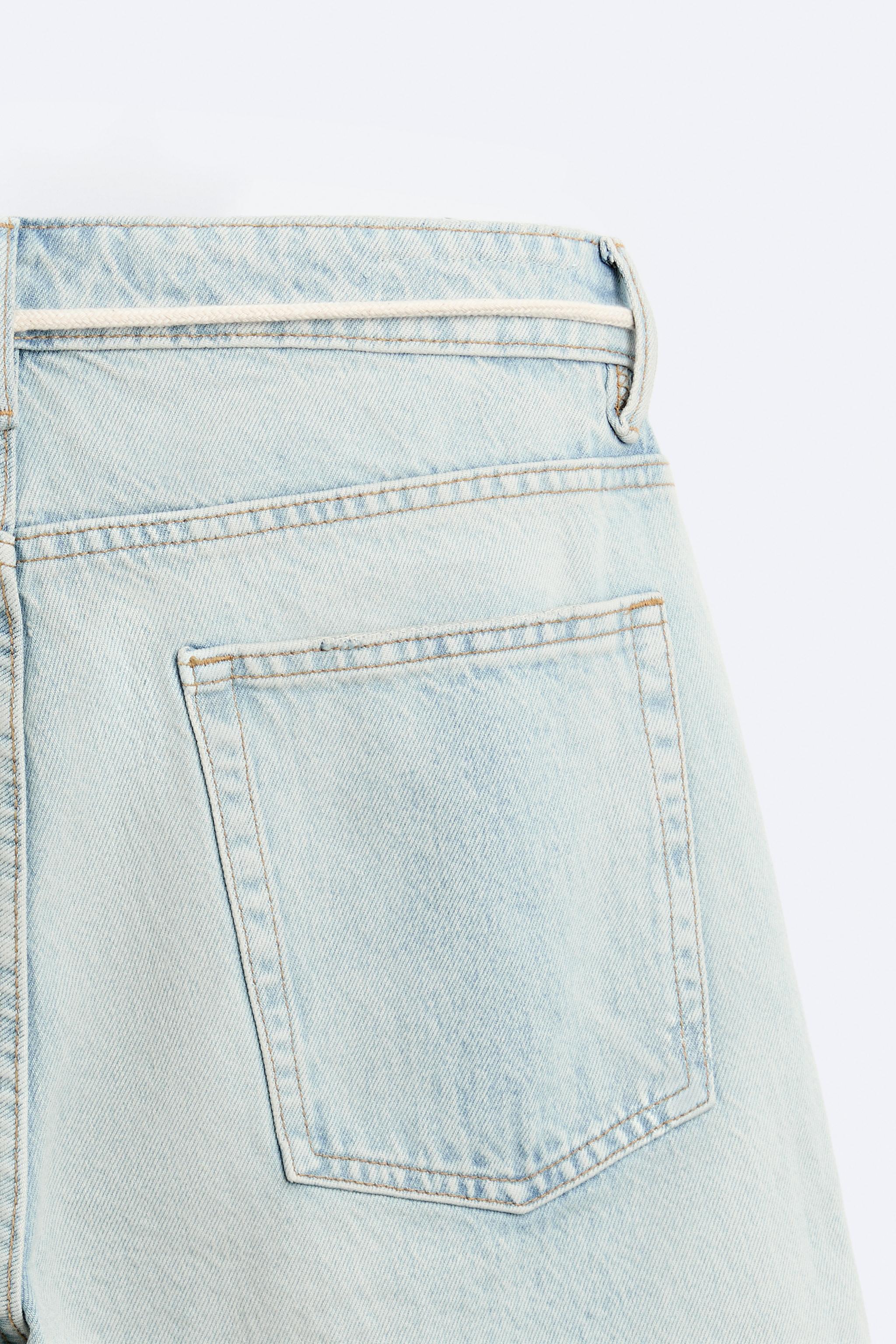 BELTED DENIM SHORTS Product Image