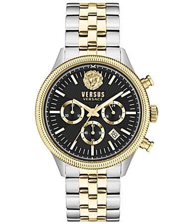 Versus Versace Mens Chronograph Colonne Ion Plated Stainless Steel Bracelet Watch 44mm Product Image