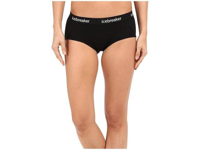 Icebreaker Sprite Hot Pant Black) Women's Underwear Product Image