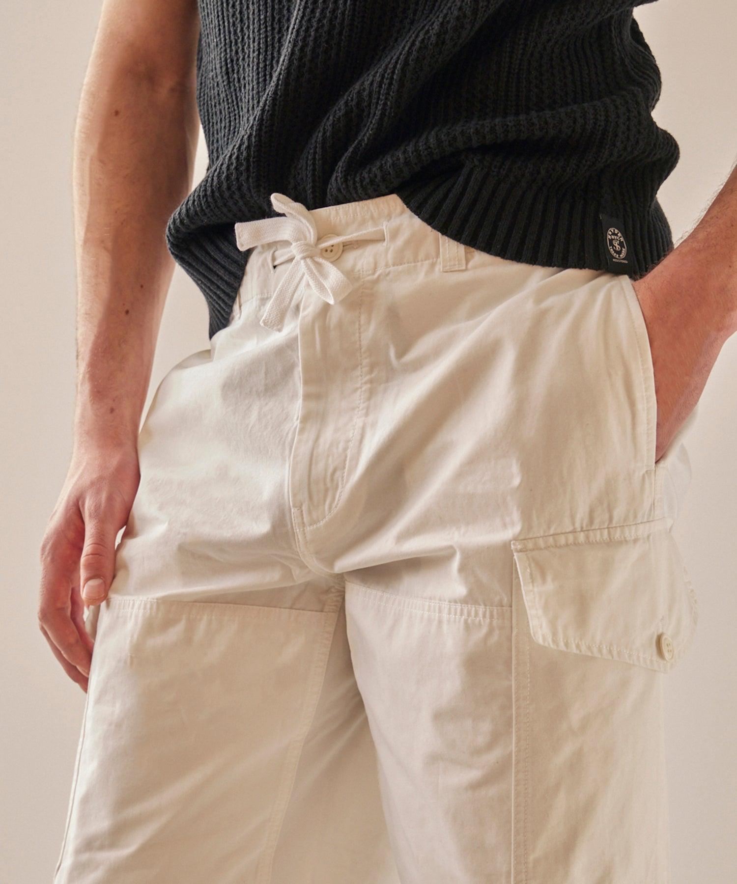 Garment Dyed Cargo Pant in White Product Image