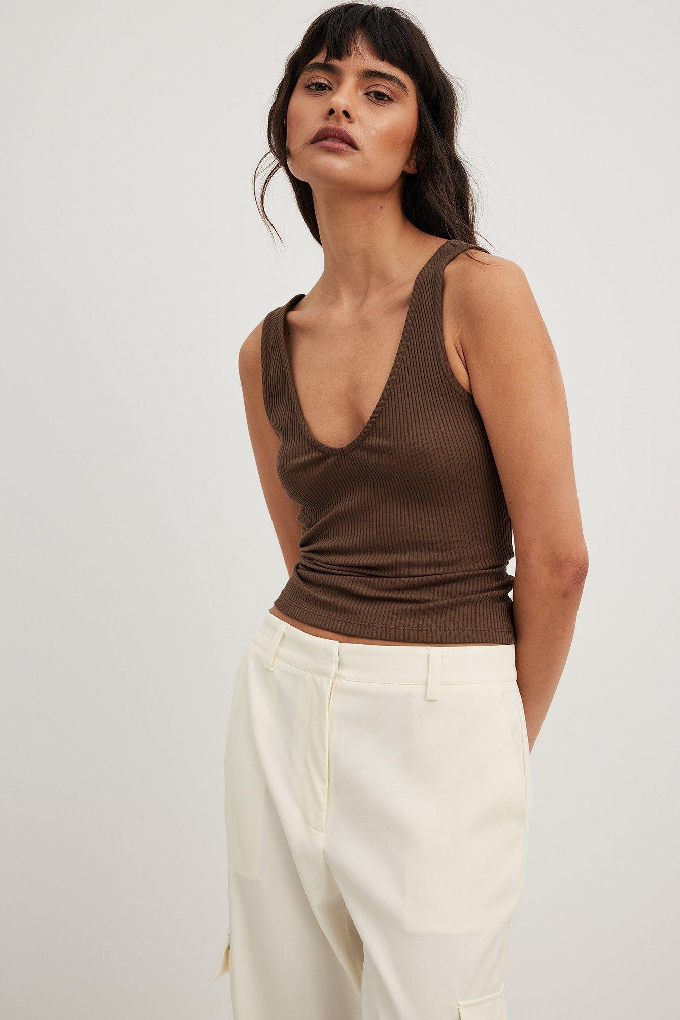 V-Neck Rib Top product image