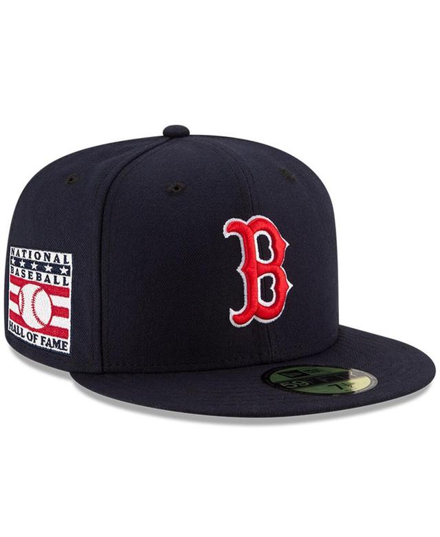 New Era Mens Navy Boston Red Sox National Baseball Hall of Fame 59FIFTY Fitted Hat Product Image