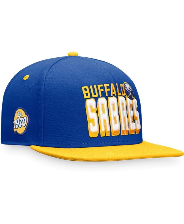 Mens Fanatics Royal Buffalo Sabres Heritage Retro Two-Tone Snapback Hat - Royal Product Image