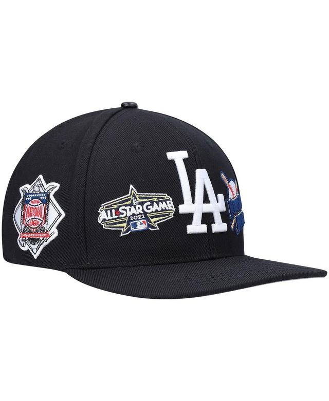 Mens Pro Standard Black Los Angeles Dodgers All-Star Multi Hit Wool Snapback Hat Product Image