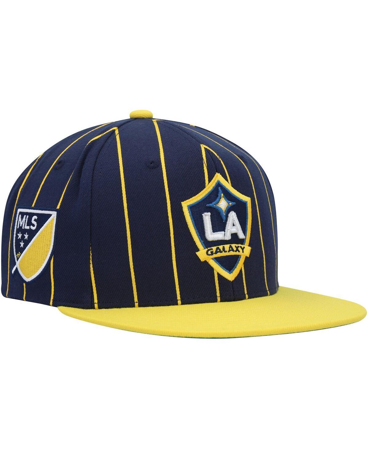 Mens Mitchell & Ness Navy La Galaxy Team Pin Snapback Hat Product Image