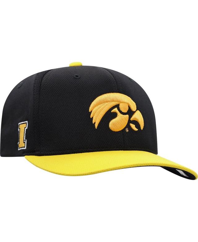 Mens Top Of The World Black Iowa Hawkeyes Two-Tone Reflex Hybrid Tech Flex Hat - Black Product Image