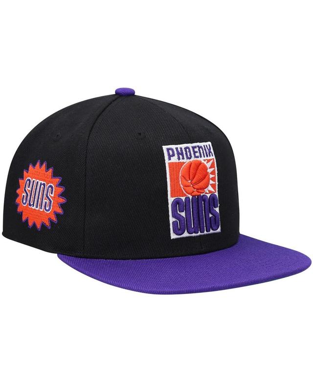 Mens Mitchell & Ness Black/Purple Phoenix Suns Hardwood Classics Snapback Hat Product Image