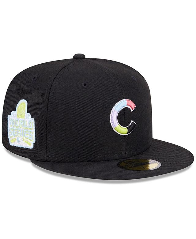 Mens New Era Black Chicago Cubs Multi-Color Pack 59FIFTY Fitted Hat Product Image