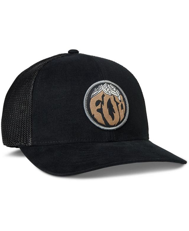 Mens Fox Black Turnout Mesh Flexfit Flex Hat Product Image