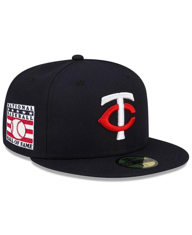 New Era Mens Navy Minnesota Twins National Baseball Hall of Fame 59FIFTY Fitted Hat Product Image