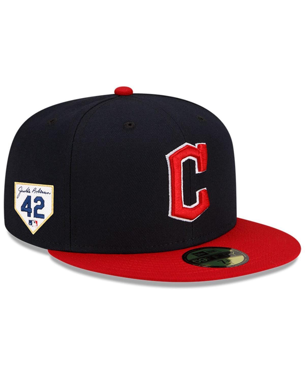 Mens New Era Navy/Red Cleveland Guardians 2023 Jackie Robinson Day 59FIFTY Fitted Hat Grd Blue Product Image