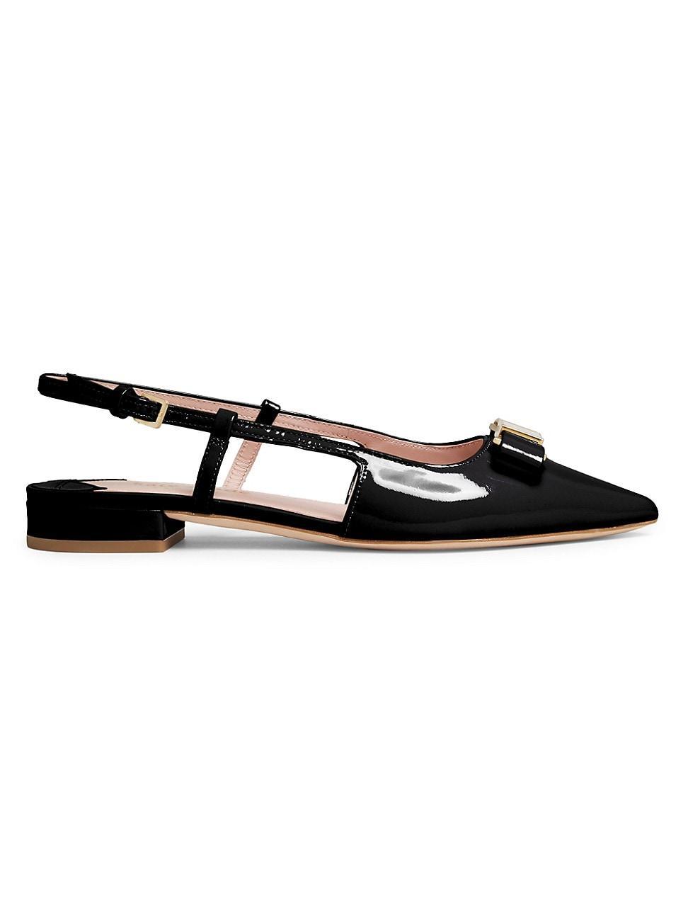 Womens Bowdie Patent Leather Flats Product Image