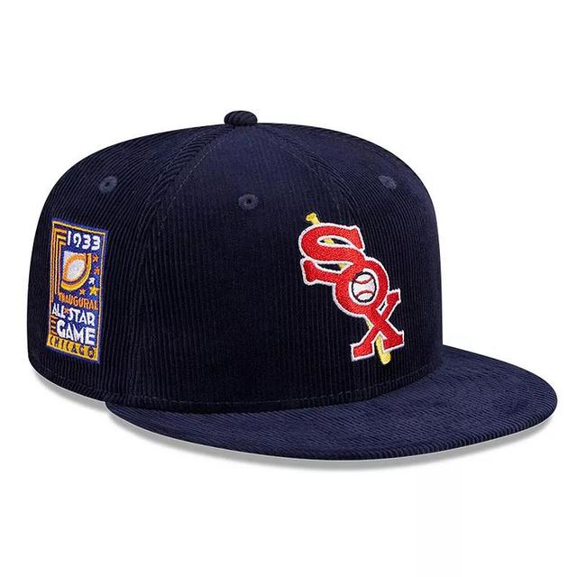 Mens New Era Chicago White Sox Throwback Corduroy 59FIFTY Fitted Hat Blue Product Image