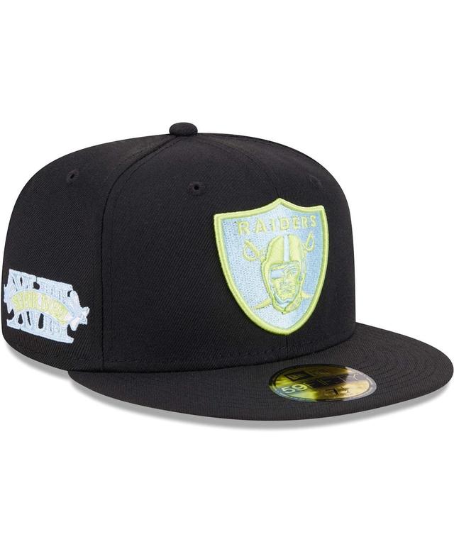 Mens New Era Black Las Vegas Raiders Multi 59FIFTY Fitted Hat Product Image