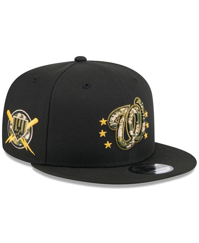 New Era Mens Black Washington Nationals 2024 Armed Forces Day 9FIFTY Snapback Hat Product Image