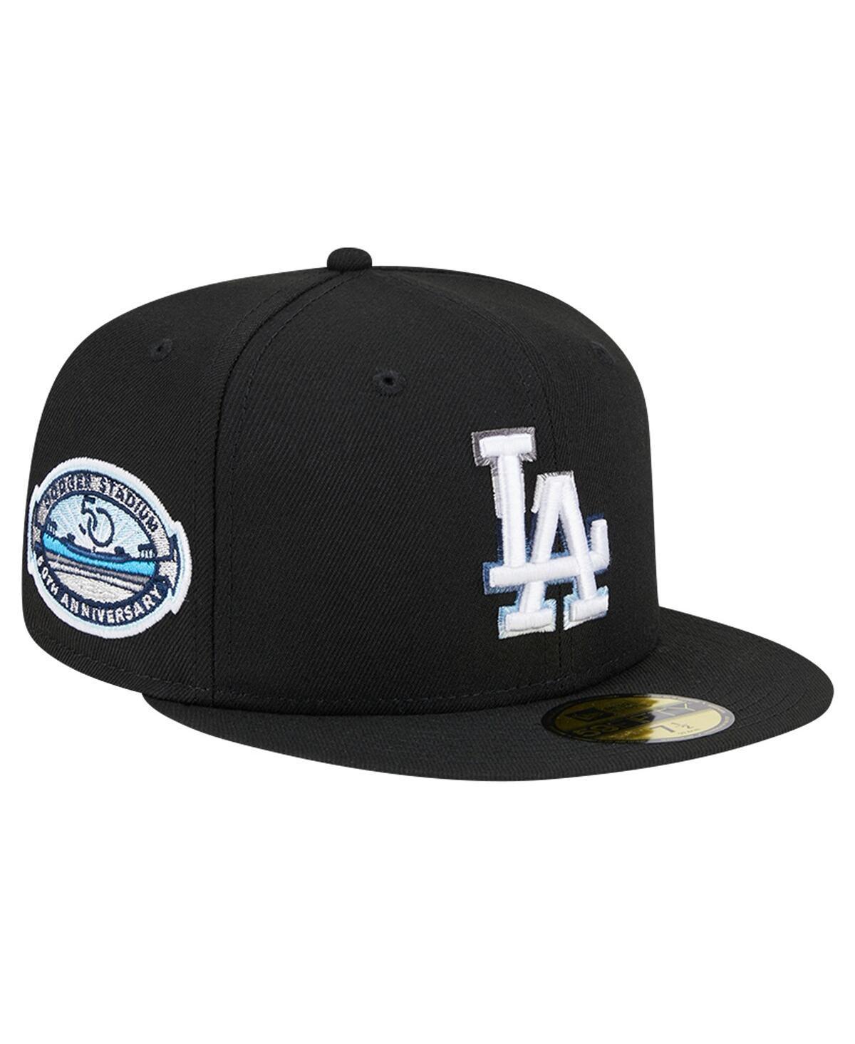 New Era Mens Black Los Angeles Dodgers Raceway 59FIFTY Fitted Hat Product Image