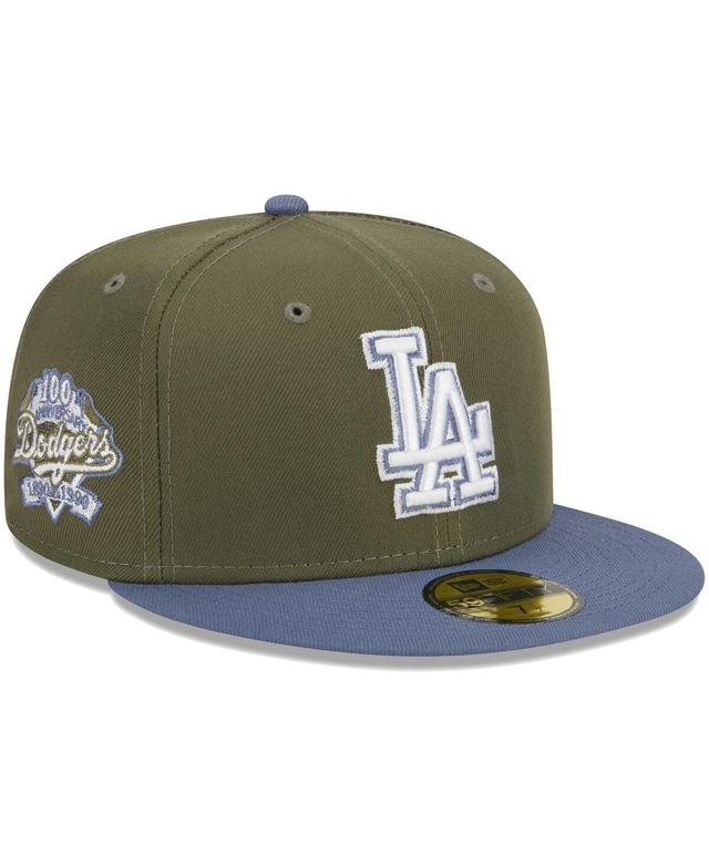 Mens New Era Olive Los Angeles Dodgers 59FIFTY Fitted Hat - Olive Product Image