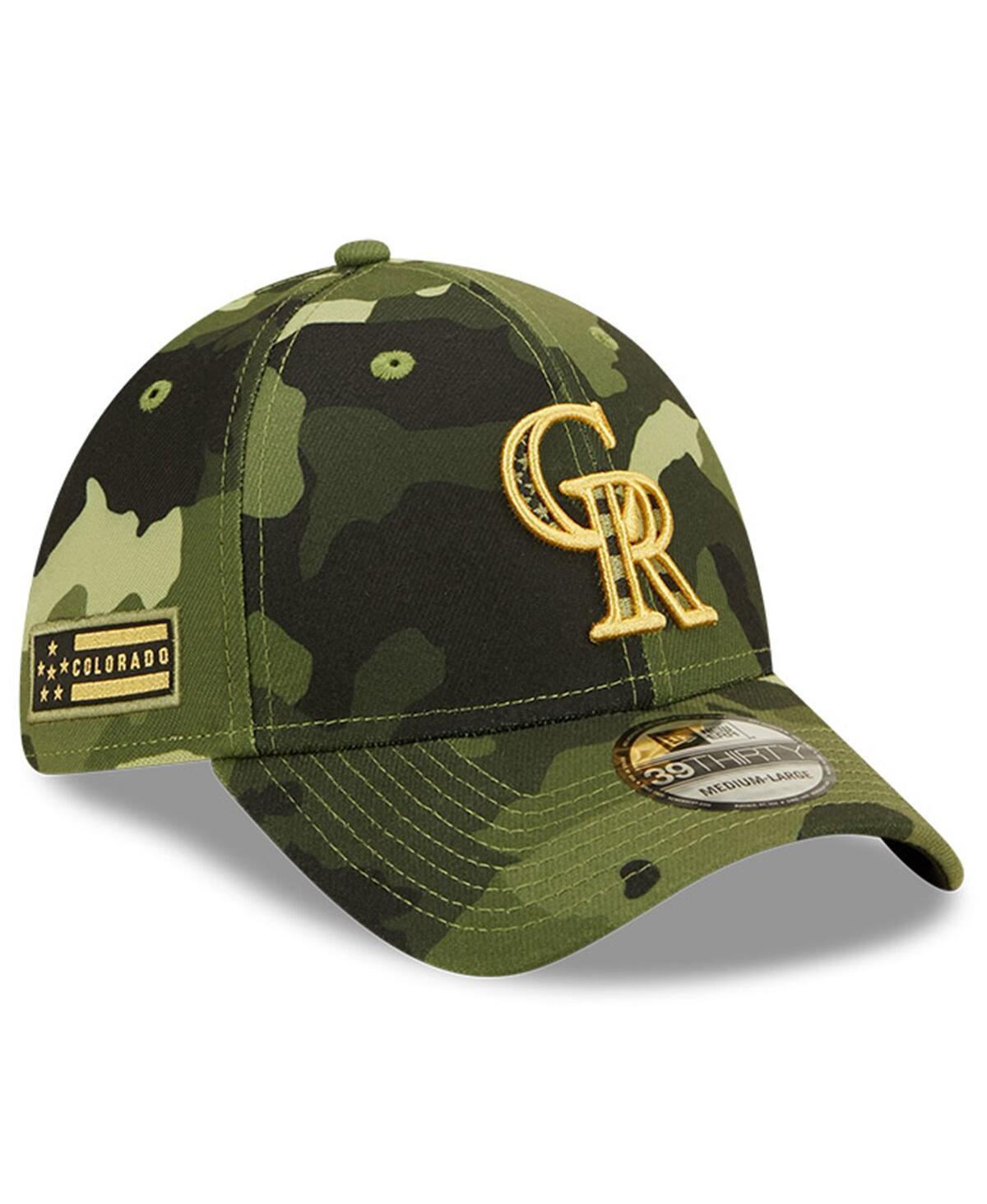 Men's New Era Camo Colorado Rockies 2022 Armed Forces Day 39THIRTY Flex Hat Product Image