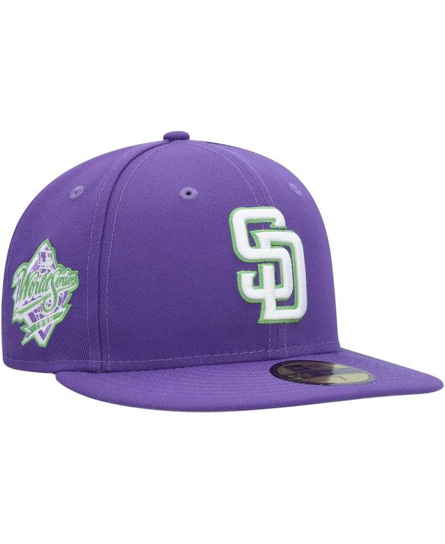 Mens New Era Purple San Diego Padres Lime Side Patch 59FIFTY Fitted Hat Product Image