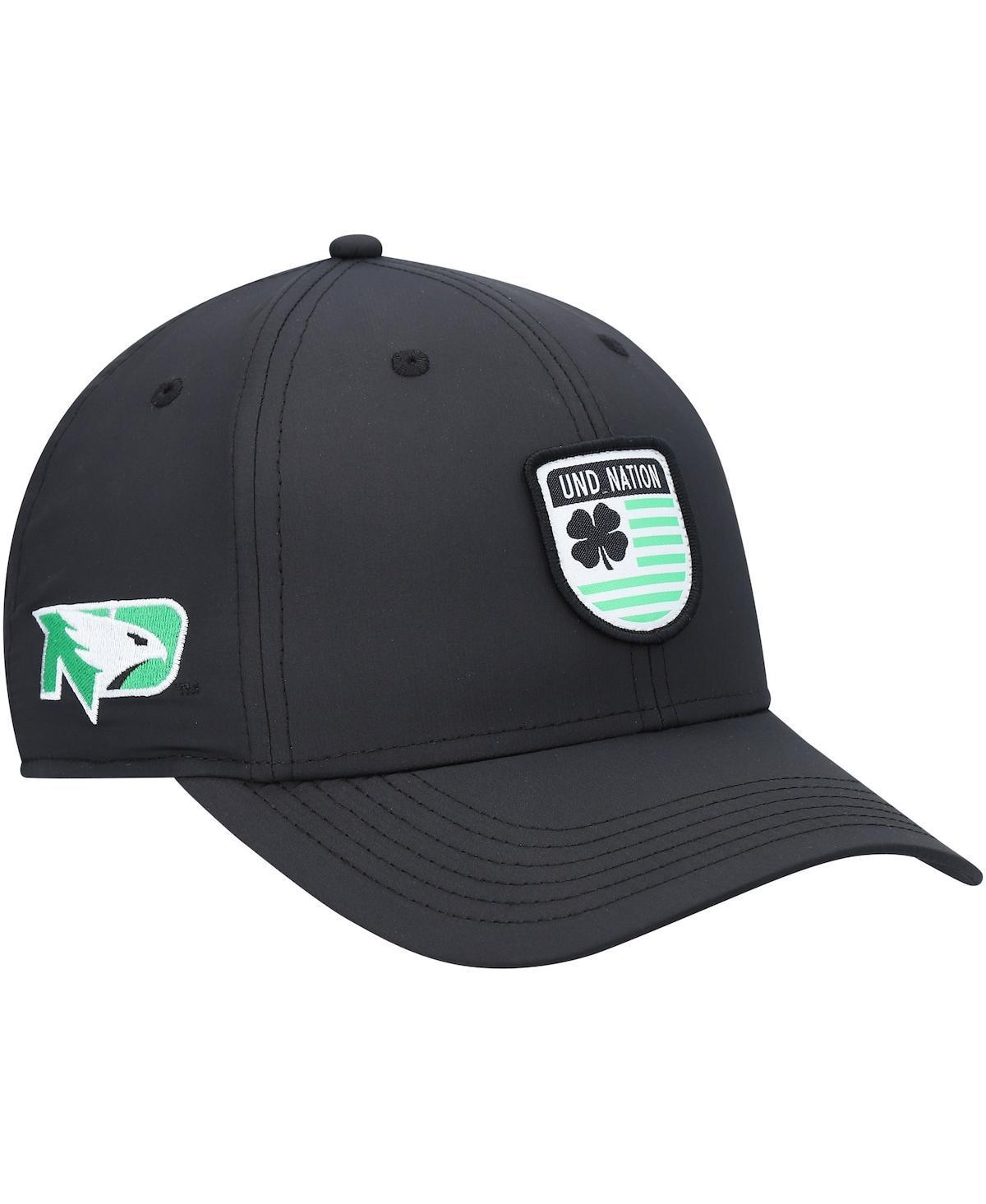 Mens Black North Dakota Nation Shield Snapback Hat Product Image