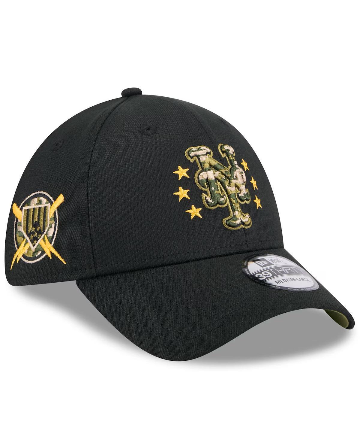 New Era Mens Black New York Mets 2024 Armed Forces Day 39THIRTY Flex Hat Product Image