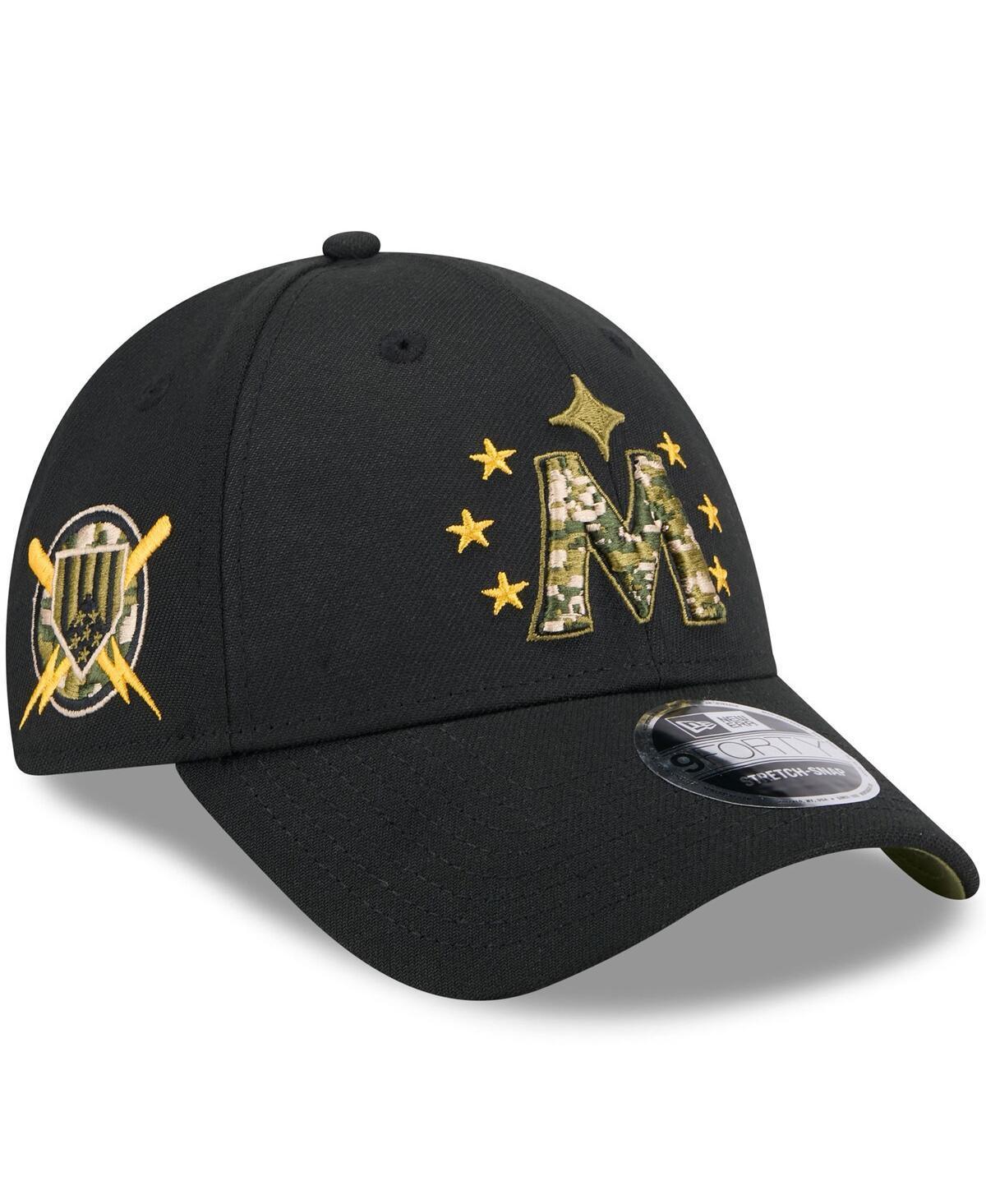 New Era Mens Black Minnesota Twins 2024 Armed Forces Day 9FORTY Adjustable Hat Product Image