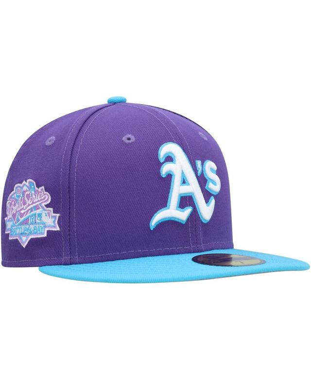 Mens New Era Purple Oakland Athletics Vice 59FIFTY Fitted Hat Product Image