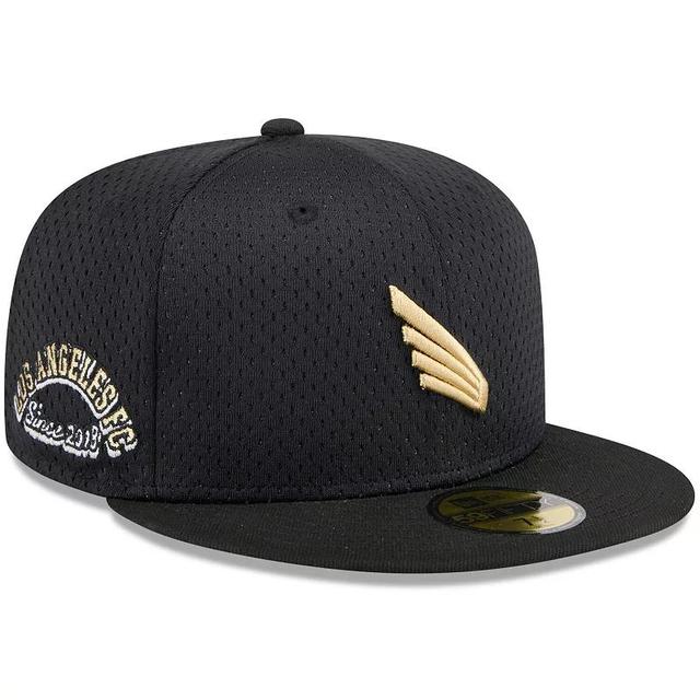 Mens New Era Black LAFC Throwback Mesh 59FIFTY Fitted Hat Product Image