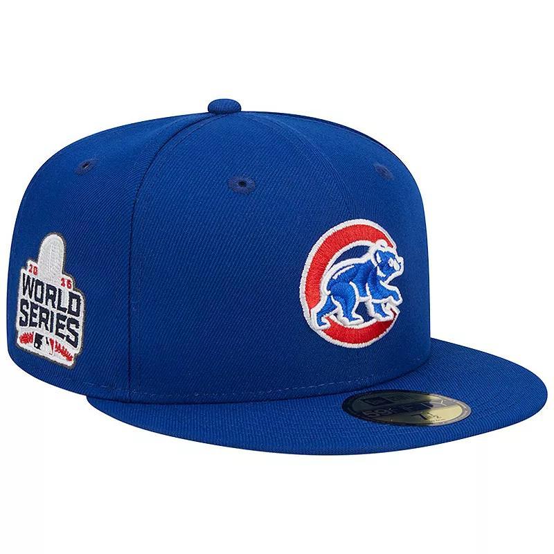 Mens New Era Royal Chicago Cubs Alternate Logo 2016 World Series Team Color 59FIFTY Fitted Hat Product Image