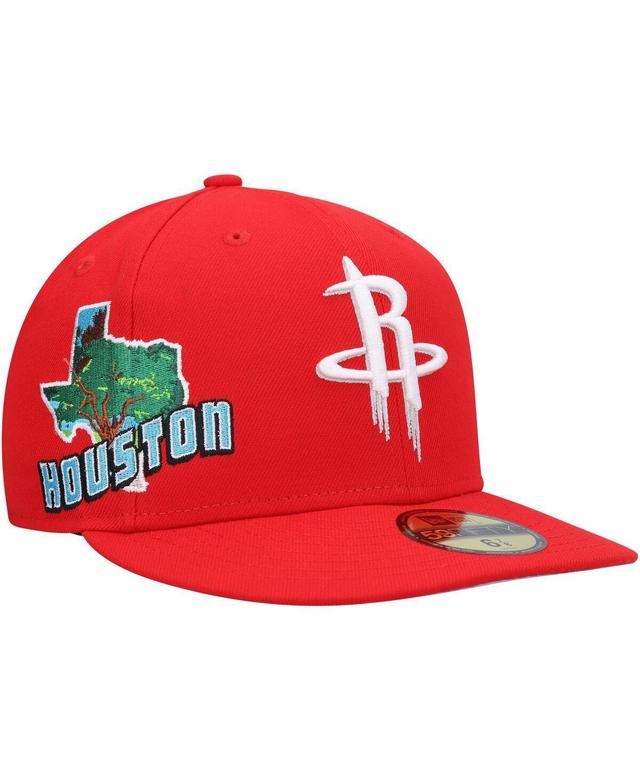 Mens New Era Houston Rockets Stateview 59FIFTY Fitted Hat Product Image