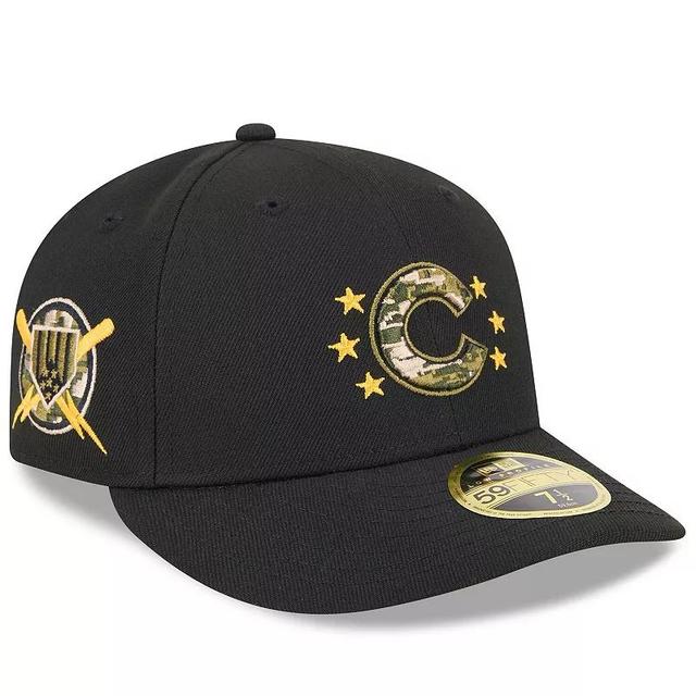 New Era Mens Black Chicago Cubs 2024 Armed Forces Day Low Profile 59FIFTY Fitted Hat Product Image